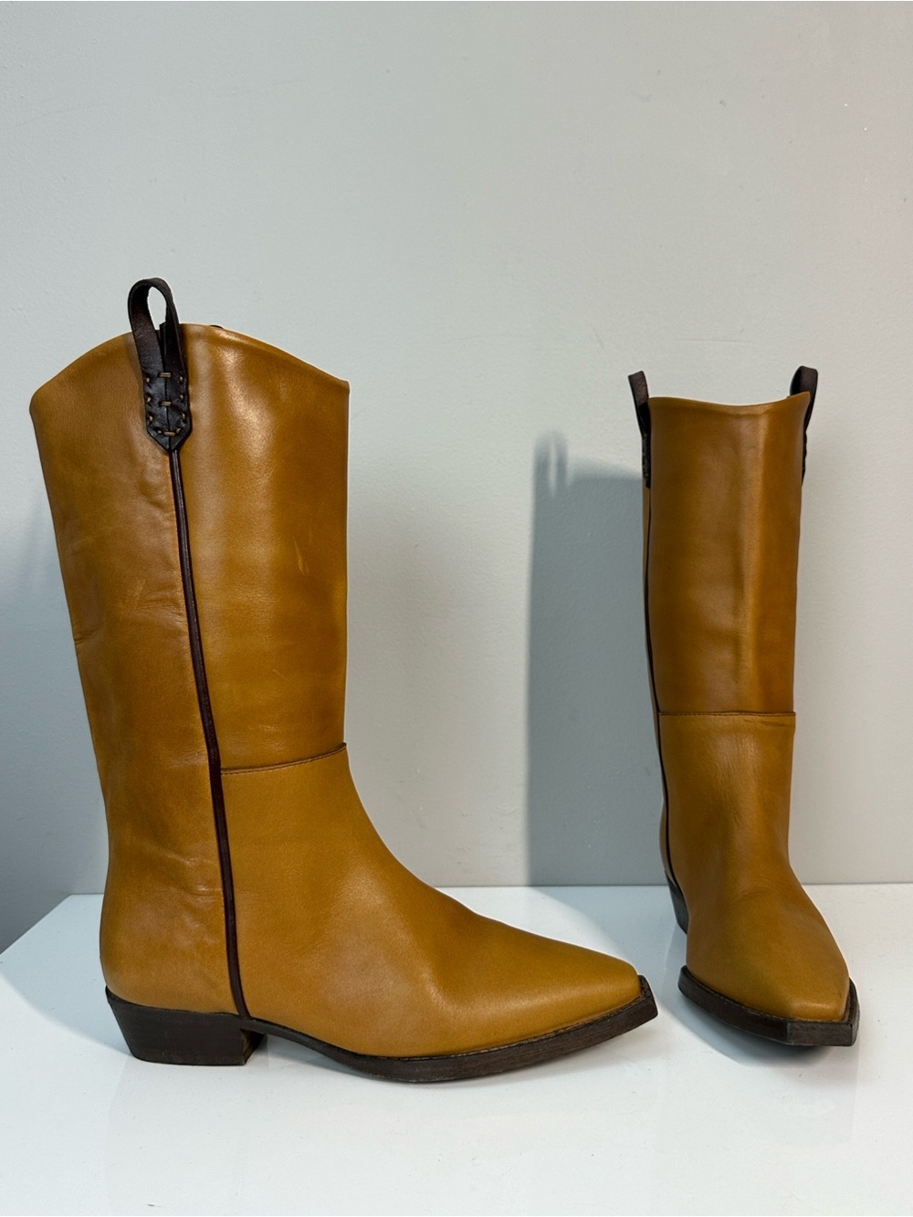 Free People We The Free Tan Montage Boots Size 37(7) Leather Western